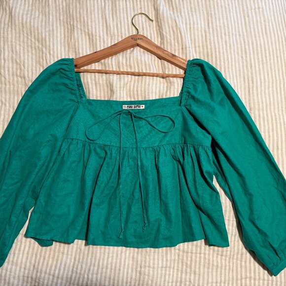 Corina Linen-Cotton Top By Ciao Lucia - Picture 6 of 7